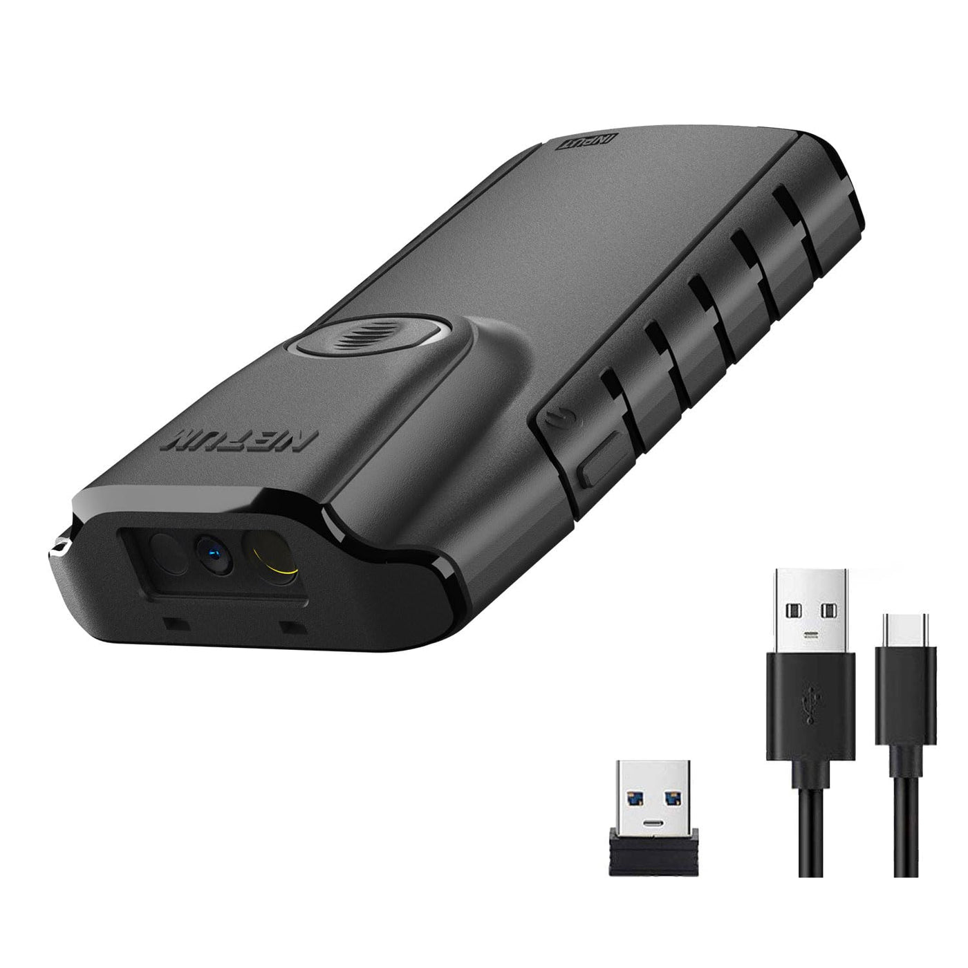 NETUM Bluetooth 2D Barcode Scanner, 3-in-1 Small Portable QR Bar Code Reader Automatic Wireless Gun Scan Back Clip Work with Tablet iOS Android Windows MacOS for Warehouse Inventory POS