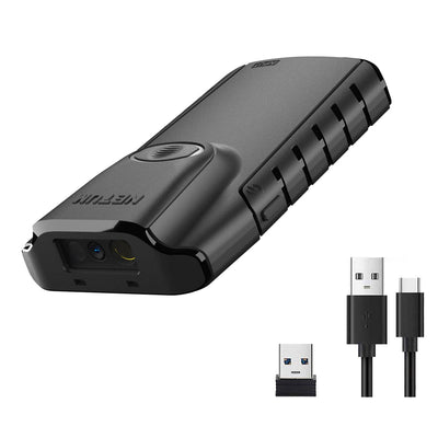 NETUM Bluetooth 2D Barcode Scanner, 3-in-1 Small Portable QR Bar Code Reader Automatic Wireless Gun Scan Back Clip Work with Tablet iOS Android Windows MacOS for Warehouse Inventory POS