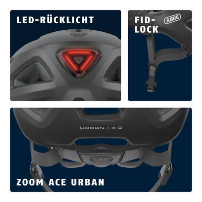 ABUS | Fahrradhelm URBAN-I 30 | schwarz | L