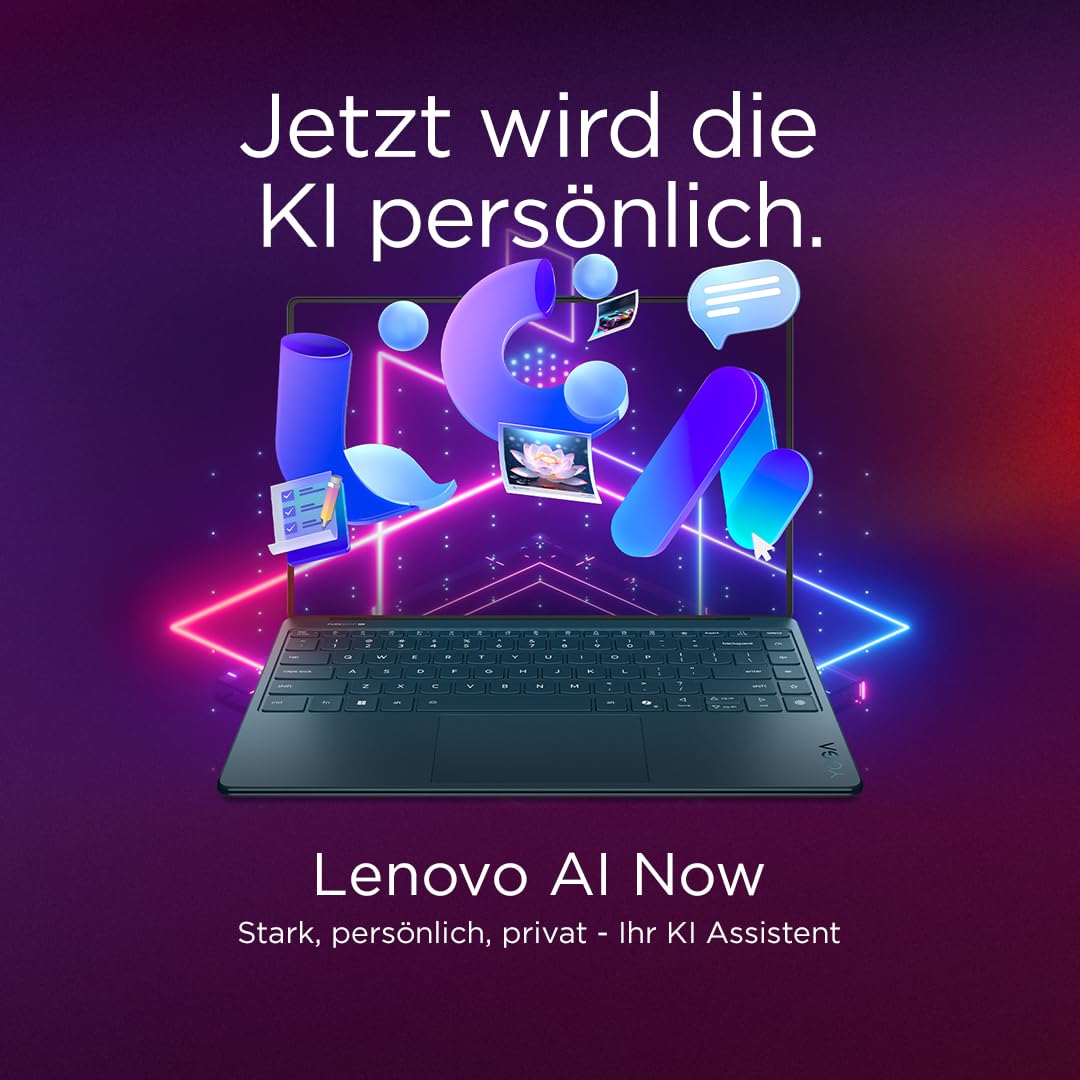 Lenovo Yoga Slim 9i Laptop | Copilot+ PC |14" 4K WQUXGA OLED Touch Display | Intel Core Ultra 7 | 32GB RAM | 1TB SSD | Intel Arc Grafik | Windows 11 Home | QWERTZ | Tidal Teal | 3 Jahre Premium Care