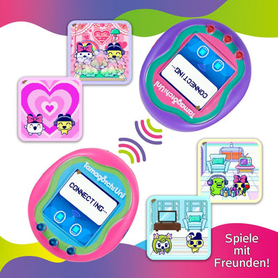 BANDAI - Tamagotchi Uni - Verbindungsfähiges Tamagotchi mit Armbanduhr - Virtuelles Haustier - Rosa Modell - 43351, (NT43351)