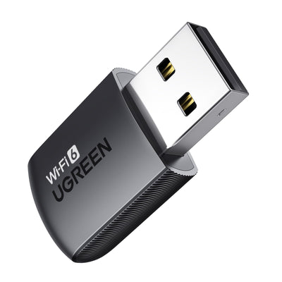 UGREEN WLAN Stick AX900 WiFi 6 Primär WLAN Adapter PC Dual Band 2,4G/5GHz, Internet Stick mit eingebauter Treiber, WPA2-PSK Verschlüsselung, Kompatibel mit Windows 11/10.