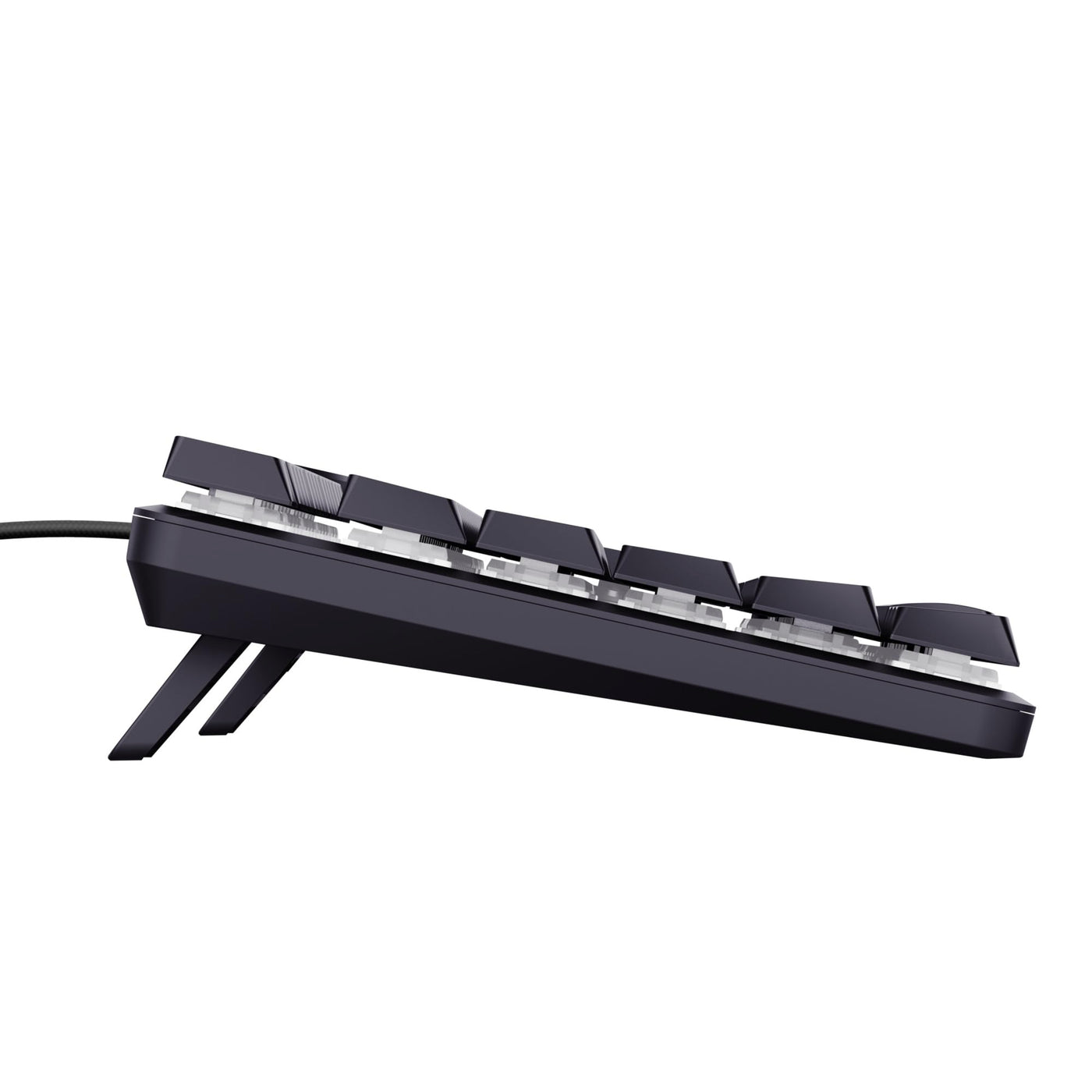 Trust Gaming GXT 866 Torix Mechanische Tastatur Deutsches QWERTZ Layout, Huano-Switches, Flache Tasten, RGB Beleuchtung, Anti-Ghosting N-Key Rollover USB Programmierbare Gaming Tastatur PC Laptop