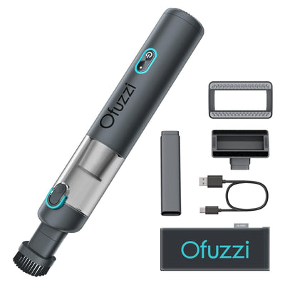 Ofuzzi H8 Apex Akku Handstaubsauger, 12kPa/30AW Starke Saugkraft, 1.2 lbs leicht, 120 ml Staubbehälter und duales Filtersystem Handsauger Kabellos für Auto, Haus