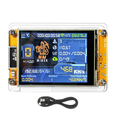 Roxvue NMMiner NerdMiner V2 468KH/S Hashrate BTC Solo Lottery Miner ESP32 2.8 Smart Display Bitcoin Crypto Lottery Miner