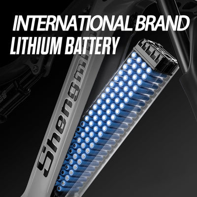 Shengmilo S600 2 * 1OOOW Dual Motor Aluminium Rahmen E-Bike, Drehmoment 80N.M×2,26Zoll,3.0 Fat Tire Elektrofahrrad, 840WH Akku mit abnehmbarem Li-Ion Akku und 7 Gangschaltung Herren Damen e Bike