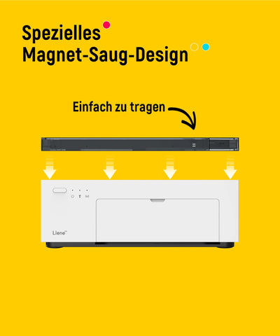 Liene Fotodrucker für Smartphone(10x15 cm)+Set mit 2 Packungen(20+80 Blatt) Fotopapier/Patrone,WiFi Handy Fotodrucker für iPhone/Android/PC, 300DPI Farbsublimation Sofortbilddrucker, Printer Portable