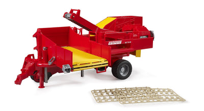 bruder 02130 - Grimme SE 75-30 Kartoffelvollernter mit 80 Kartoffelimitaten - 1:16 Erntemaschine Anhänger Traktor Kartoffelernter