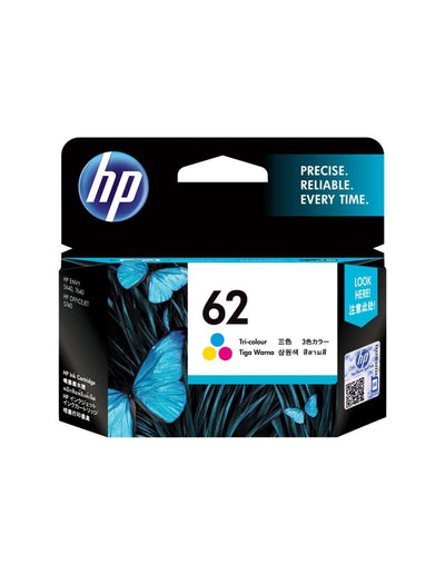 HP 62 (C2P06AE) Original Druckerpatrone Farbe für HP ENVY 55xx, 56xx, 7640, HP OfficeJet 200, 250, 57xx, Cyan/Magenta/Gelb