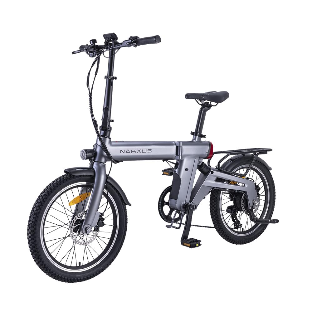 nakxus 20F220 E-Bike, Elektrofahrrad 20'' Drehmomentsensor, Magnesiumlegierung Ultraleichtes E-Bike mit 36V 12.8Ah Lithium Akku für große Reichweite bis zu 100KM, EU-konformes Klapprad mit App