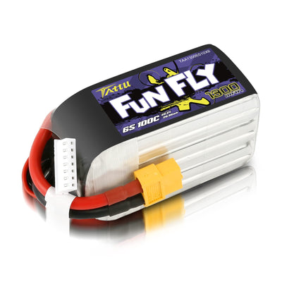 Tattu Lipo 6S Akku 1300mAh 22,2V 100C Lipo Akku Funfly mit XT60 Anschluss für UAV Drone FPV Race RC Quadcopter