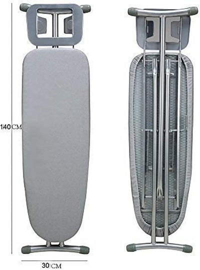 Vileda Express Rapid Bügelbrettbezug für Dampfbügelstation, metallisierte und wärmereflektierende Oberfläche für schnelleres Bügeln, Bügelbretter von 30-45cm x 110-130cm, Farbe Silber-Grau Metallic