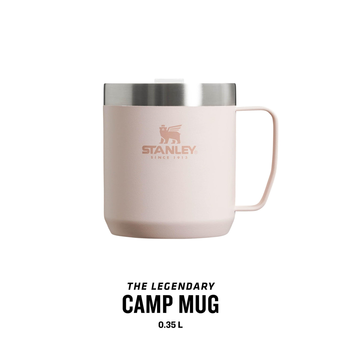 Stanley Classic Legendary Camp Mug Thermobecher 354 ml - Hält 1.5 Stunden Heiß - 3 Stunden Kalt - BPA-Frei - Spülmaschinenfest - Edelstahl Kaffeebecher To Go - Rose Quartz