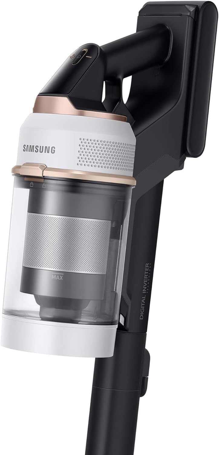 Samsung Bespoke Jet Plus CompleteClean Akku-Staubsauger, Teleskopierbar, All-in-one Clean Station, Inkl. Ersatz-Akku und Zubehör, Misty White, VS20B95C43W/WD, 210 W