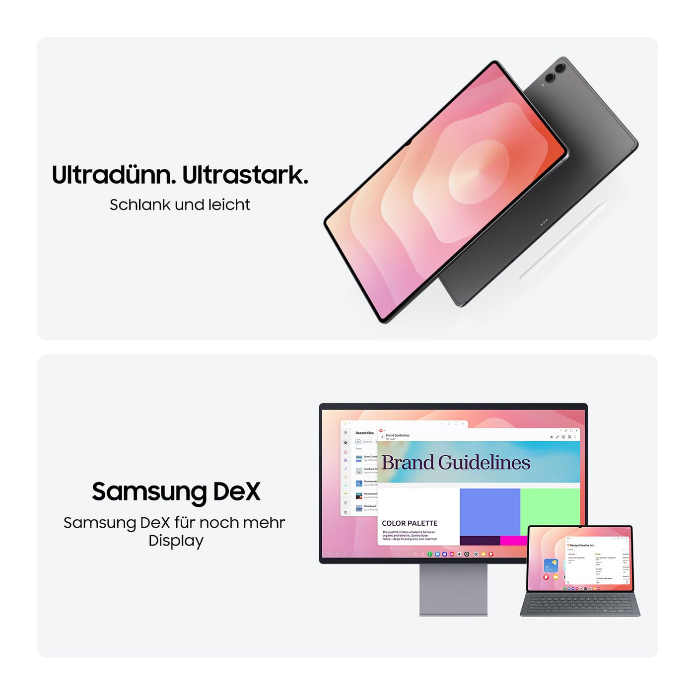 Samsung Galaxy Tab S11 Ultra, AI Tablet, Wi-Fi, Leichtes Design, Vielseitige KI-Tools, DeX, 512 GB Speicher, 12 GB RAM, Lange Akkulaufzeit, Silver, 3 Jahre Herstellergarantie [Exklusiv auf Amazon]