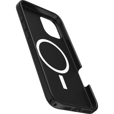 OtterBox Symmetry Series MagSafe Hülle für iPhone 16 Plus, stoßfest, sturzsicher, dünne Schutzhülle, 3X mehr Stürze als nach Militärstandard, Schwarz, Keine Einzelhandelsverpackung