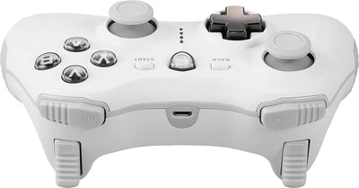 MSI FORCE GC30 V2 WHITE Kabelloser PC Gamepad Controller - 2,4 GHz, 600mAh Li-Ion Akku, austauschbare D-Pad Abdeckungen, zwei Vibrationsmotoren, USB 2.0 - weiß, kabelgebunden/kabellos