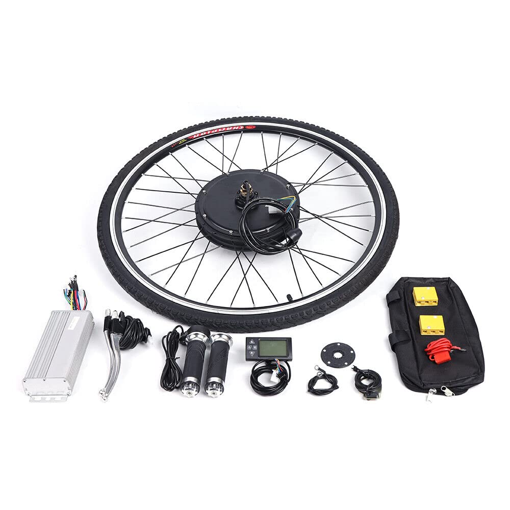 TaNeHaKi 28 Zoll Vorderrad E Bike Conversion Kit Elektrofahrrad Umbausatz Umrüstsatz Bike Fahrrad Kit Ebike Nachrüstsatz Vorderradaufhängung 48V 1000W