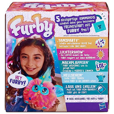 Furby Coral Interaktives Plüschtier – Spricht Deutsch, reagiert auf Stimme, tanzt & leuchtet – 5 Spielmodi, 600+ Reaktionen – Mit Zubehör – Elektronisches Spielzeug ab 6 Jahren