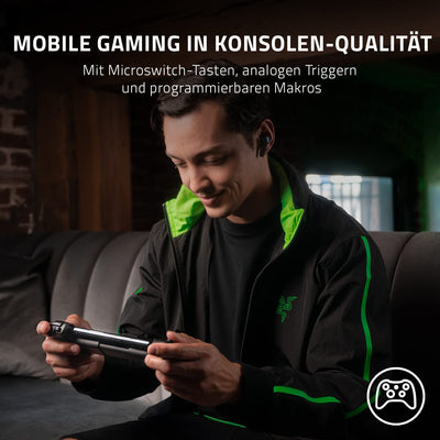 Razer Kishi V2 für iPhone - Mobile Gaming Controller (Universal Fit mit ausziehbarer Brücke, Streaming von PC- und Konsolenspielen, Ergonomisches Design, Powered by Nexus App) Schwarz