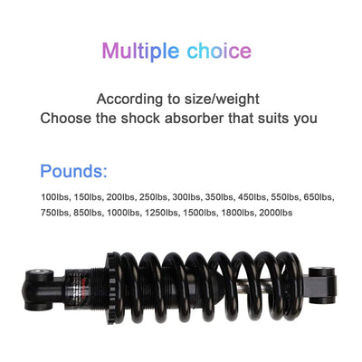 ZECHAO Mountainbike Federstoßdämpfer 125mm,Mountainbike Dämpfer Hinten für Downhill Rennrad MTB Fahrrad Faltrad Stoßdämpfer hinten (Size : 100lbs)