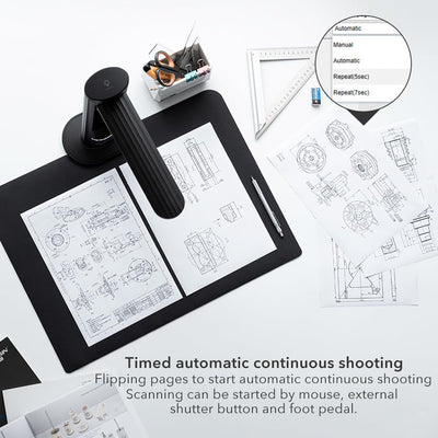 Savornest K2 Dokumentenscanner 23 MP: Automatisches Flachrechnen bis zum A3-Format Buchscanner OCR in Echtzeit für Windows Mac, SDK & Twain für Büros, Klassenzimmer und eBook