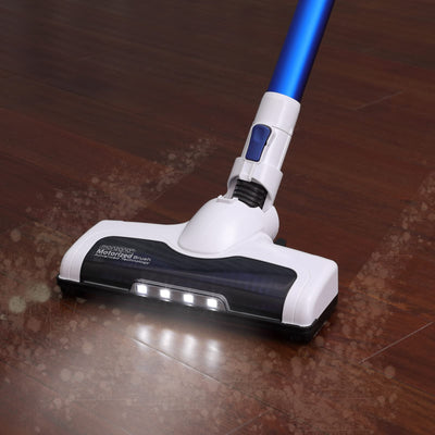 Monzana® Akku Staubsauger Kabellos Schnellladefunktion Beutellos 40min Handstaubsauger Stabstaubsauger Teppich Tierhaare Auto HEPA Filter Blau