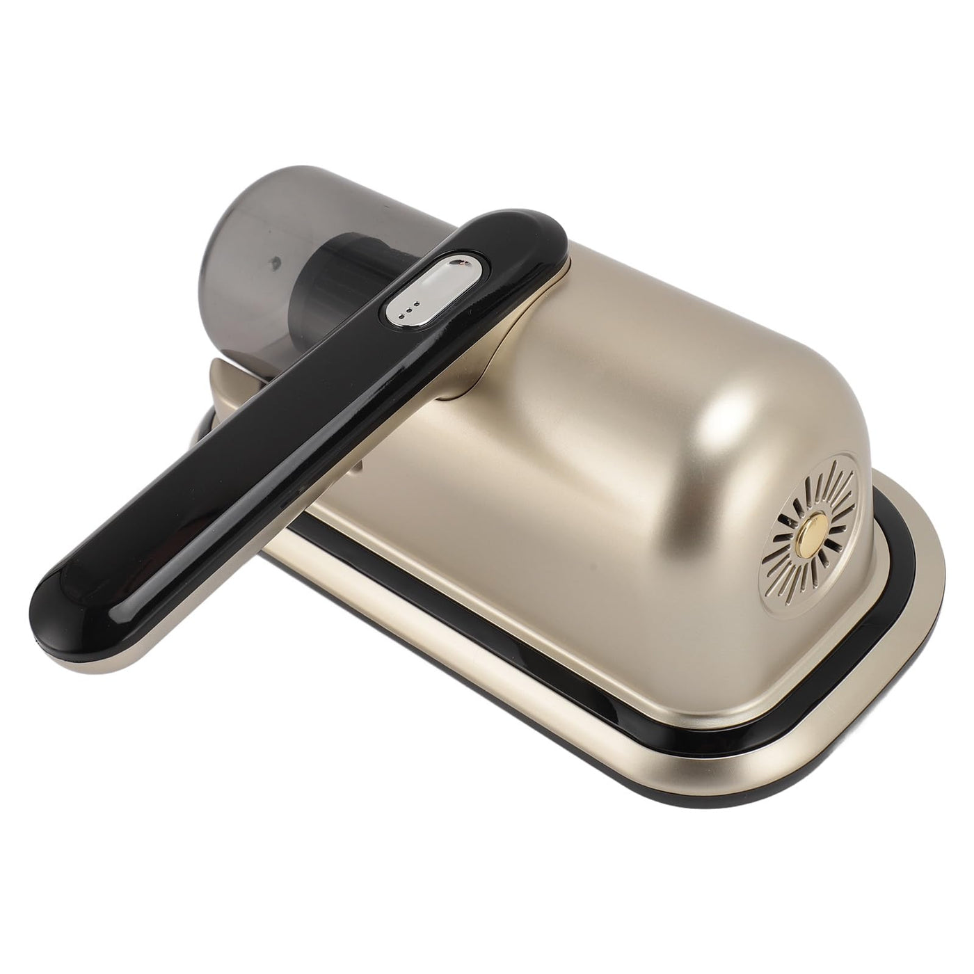 HURRISE Kabelloser Matratzenstaubsauger, Leistungsstarkes Doppelklopfen, Klopfmodus, Reinigungslicht, 2 Gänge, Geräuscharm, für den Heimgebrauch, ABS-Materialien, Champagnergold