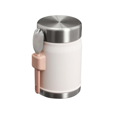 Stanley Classic Legendary Thermobehälter für Essen mit Göffel 400 ml - Hält 7 Stunden Heiß oder Kalt - Edelstahl Warmhaltebehälter Essen - BPA-Frei - Spülmaschinenfest - Rose Quartz