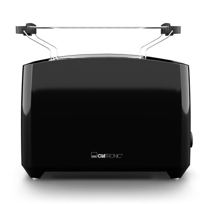 Clatronic® Toaster 2 Toastschlitze | Toaster mit Brötchenaufsatz | Toaster 2 Scheiben mit Liftfunktion | Toster mit Auftau- und Aufwärm-Funktion | für Brötchen und Toast | TA 3801 schwarz