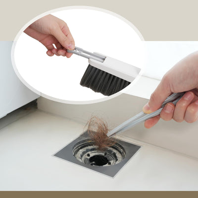 Mitclear Besen und Kehrschaufelset Set mit Langem Griff, 180° drehbare Kehrbesen Kehrmaschine und Haushalt Kehrschaufel Combo mit Aluminiumlegierung-lippe für die Reinigung von Haus, Büro, Lobby