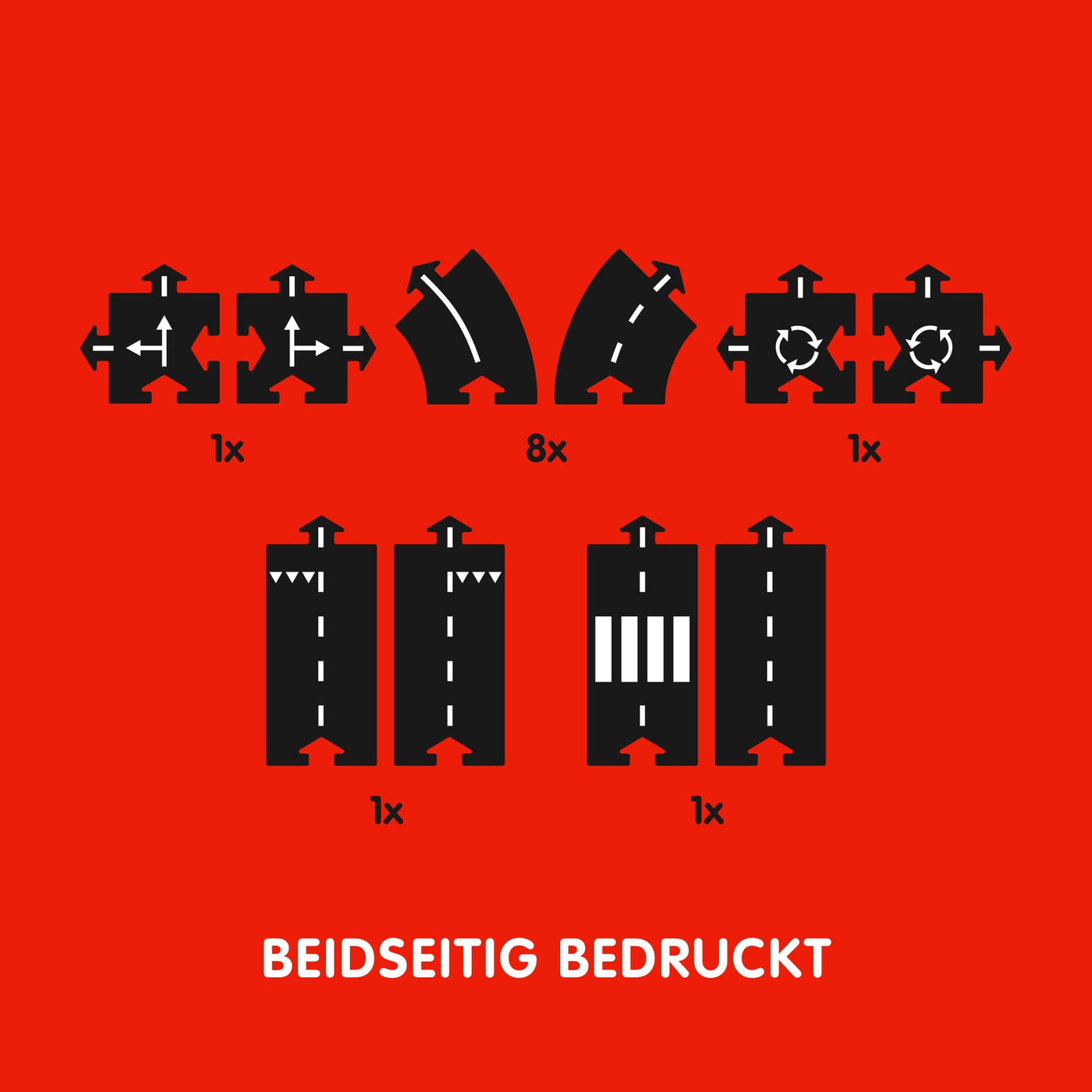 Waytoplay Ringroad - Die Flexible Spielzeugstraße, 12 st. Spielen Sie mit Ihren Autos drinnen und draußen. Hergestellt in den Niederlanden