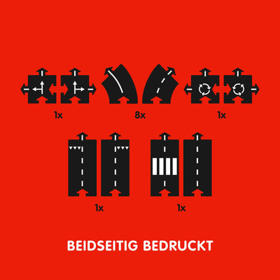 Waytoplay Ringroad - Die Flexible Spielzeugstraße, 12 st. Spielen Sie mit Ihren Autos drinnen und draußen. Hergestellt in den Niederlanden