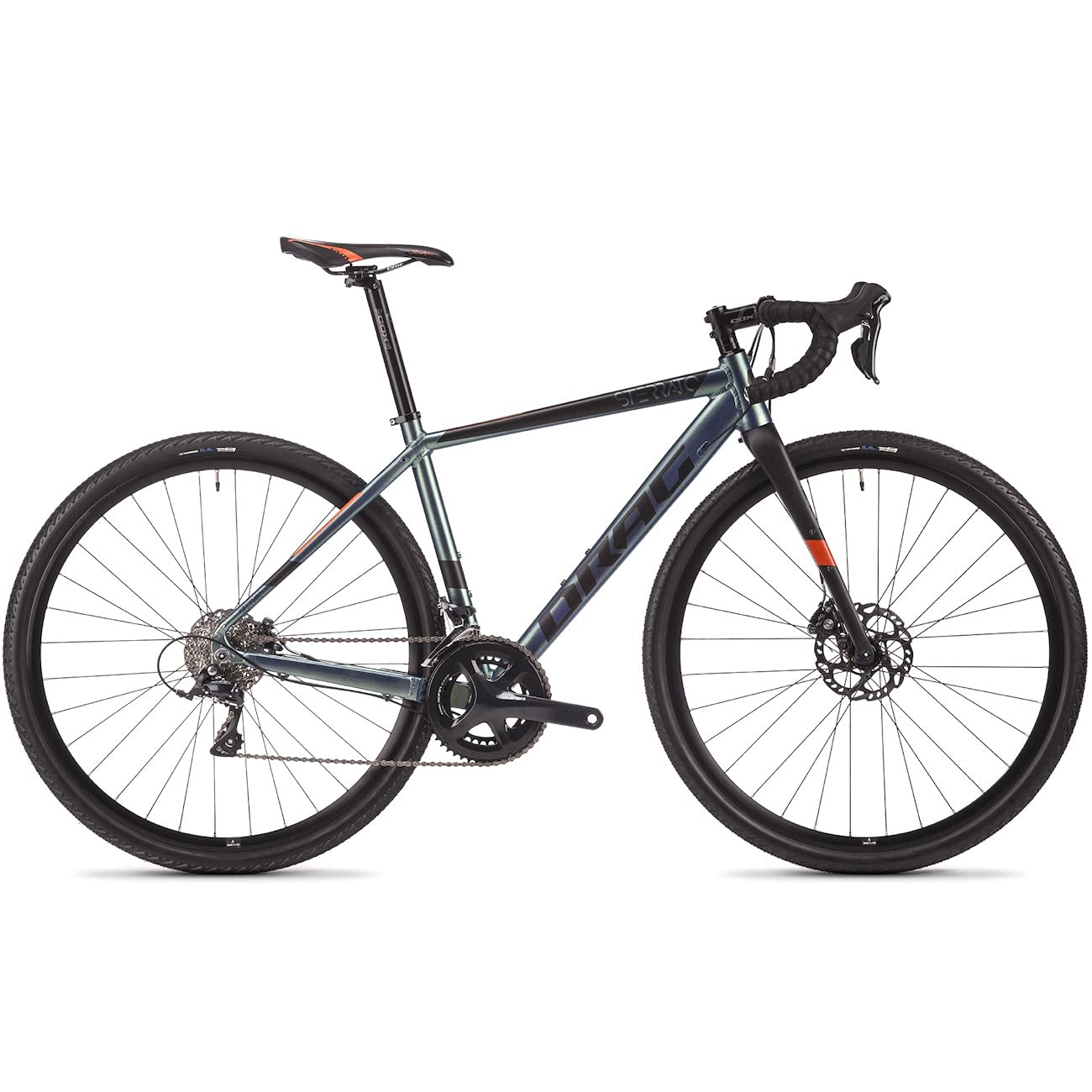 Airtracks 28 Zoll Herren Gravel Bike STERRATO 5.0 Fahrrad mit 2 x 9 Gang Shimano SORA RD-R3000-18 Gang- UD Carbon Gabel - UD Carbon Gabel - 55cm (Körpergröße 175-188cm)