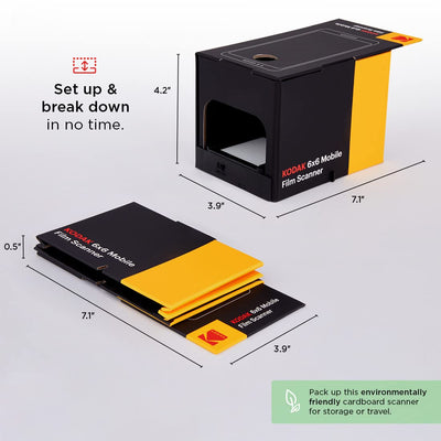 KODAK 6x6 Mobiler Filmscanner, konvertieren und speichern Sie 6x6 Dias und Negative [120 und 220 Filmformate] auf Ihrem Smartphone