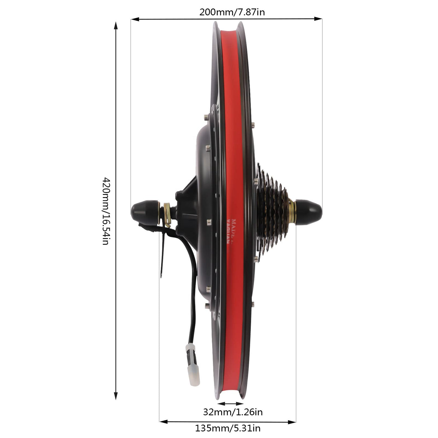 FortyFor 20" E-Bike Umbausatz mit LCD Display, 500W Wasserdicht Ebike Umbausatz Elektro Fahrrad Nabenmotor Kit für Hinterrad