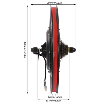 FortyFor 20" E-Bike Umbausatz mit LCD Display, 500W Wasserdicht Ebike Umbausatz Elektro Fahrrad Nabenmotor Kit für Hinterrad