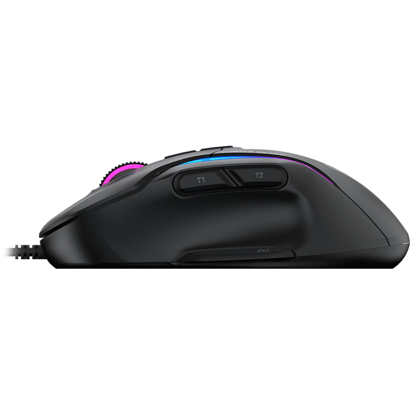 Turtle Beach Kone II – Ergonomische RGB-Gaming-Maus, 26K DPI Optischer Sensor, optische Schalter mit 100 Mio. klick-Lebensdauer, 23 programmierbare Funktionen, 4D-Scroll-Rad, Schwarz