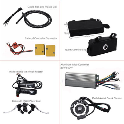 czyuRachel 26 Zoll E-Bike Vorderrad, 36v 250w Elektrofahrrad Umbausatz Conversion Motor Kit Ebike Conversion Kit Electric Bicycle Umbausatz Pedelec Umbausatz Mit Qualität Controller Tasche