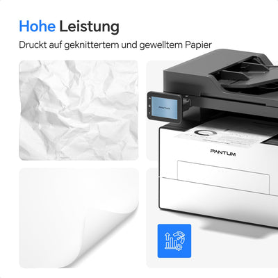 PANTUM BM4309ADW Multifunktionsdrucker Laserdrucker Schwarz Weiss, Automatischer Duplexdruck, Drucker Scanner Kopierer mit ADF, WLAN/LAN/USB, 3,5-Zoll-Touchscreen, 30ppm