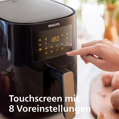 Philips Airfryer 5000-Serie L, 4.1L (0.8Kg), 13-in-1 Airfryer, Wifi verbunden, 90% Weniger Fett mit Rapid Air Technologie, Rezepte-App (HD9255/80)