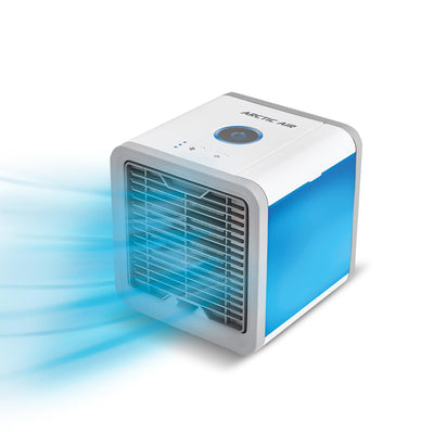 LIVINGTON Arctic Air – Luftkühler mit Verdunstungskühlung – Mobiles Klimagerät mit 3 Stufen & 7 Stimmungslichtern – Mini Kühler, Tankvolumen für 8h Kühlung