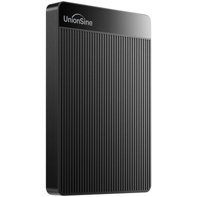UnionSine Externe Festplatte 2TB ultradünn tragbar 2,5 Zoll USB 3.0, SATA, Festplattenspeicher für PC, Mac,TV, Wii U, Xbox, PS4 (Schwarz) HD2510