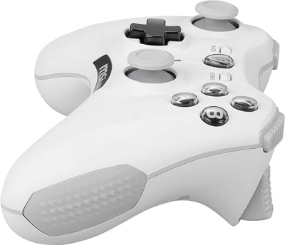 MSI FORCE GC30 V2 WHITE Kabelloser PC Gamepad Controller - 2,4 GHz, 600mAh Li-Ion Akku, austauschbare D-Pad Abdeckungen, zwei Vibrationsmotoren, USB 2.0 - weiß, kabelgebunden/kabellos