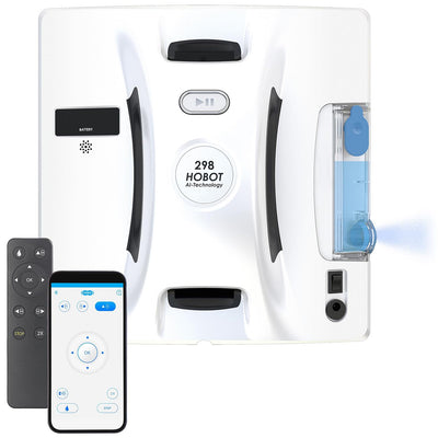 Sichler Haushaltsgeräte Fensterputzroboter: HOBOT-298 Profi-Fensterputz-Roboter mit Sprüh-Funktion, App-Steuerung (Hobot Fensterputzroboter, Profi Fensterputzroboter, Fensterreinigung)