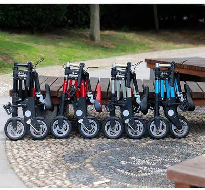 Kcolic 8 Zoll Mini Klappfahrrad Ultraleichtes tragbares Klappfahrrad für Erwachsene Studenten Klappbarer Fahrradträger für Outdoor-Sportarten Radfahren Reisen D,8inch