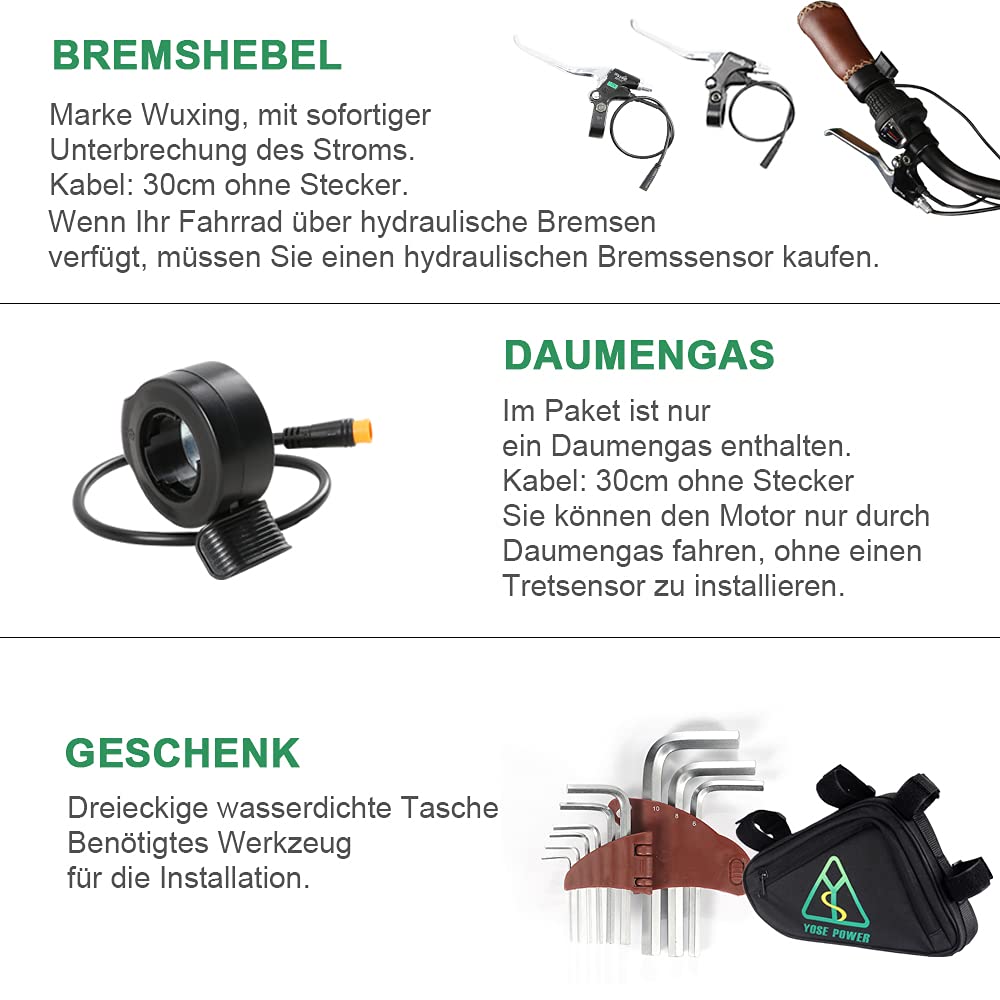 SHIMOST 28 Zoll 700C E-Bike Umbausatz Conversion Kit 36V350W Heckmotor mit 36V13Ah Li-ion Batterie für Hinterrad 8-10 Gang Steckranz Kassette, Integrierte Controller, LCD Anzeige, PAS Sensor