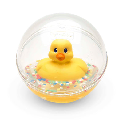 Fisher-Price WaterMates Entchenball, Lustige Ente in Kugel mit Konfetti, Baby Spielzeug, Spielball, Badewannenspielzeug, ab 3 Monate, 75676