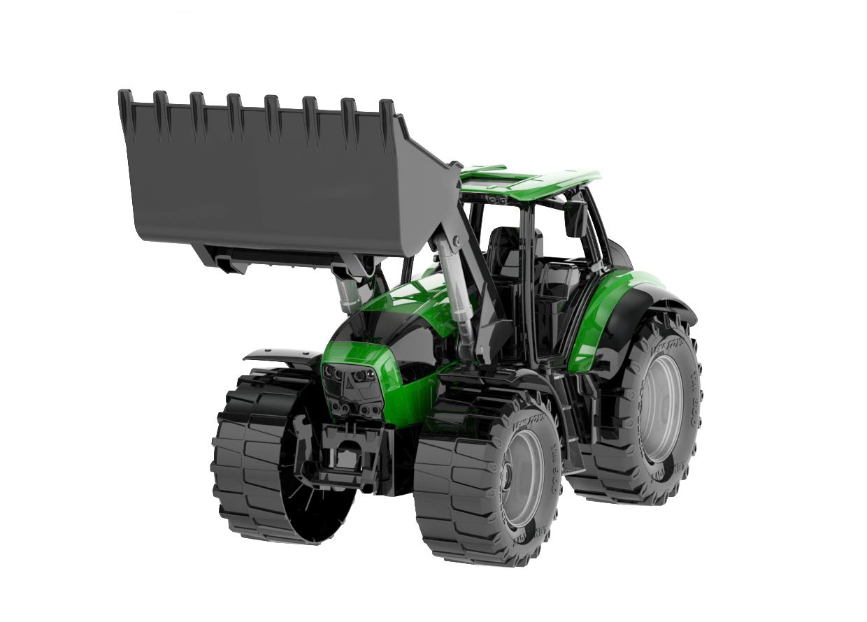 Lena Worxx Traktor Deutz-Fahr Agrotron 7250 TTV mit Frontlader 45 cm, realistisches Landwirtschaft Spielfahrzeug, robuster Trecker mit funktionstüchtiger Ladeschaufel, für Kinder ab 3 Jahren