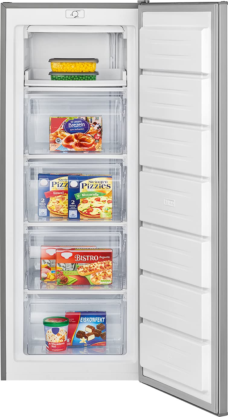Bomann® Gefrierschrank | Tiefkühlschrank | Freezer | Nutzinhalt 168 Liter | wechselbarer Türanschlag | 4 Sterne Gefrierraum | GS 7340 inox
